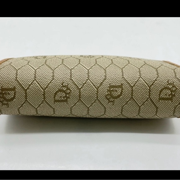 Christian Dior Honeycomb Beige PVC Mini Purse Coin Case - Picture 5 of 13